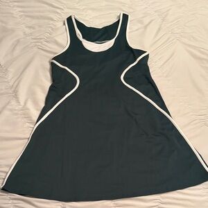 Tennis Dress.  Forest Green with white details. EUC. Size large.